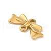 Ion Plating(IP) 304 Stainless Steel Bowknot Links Connector Charms STAS-N103-97G-2