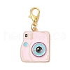 Music Theme Alloy Enamel Pendant Decorations HJEW-JM03285-4
