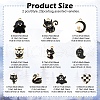 20Pcs 10 Styles Alloy Enamel Pendants ENAM-YW0004-20-2