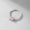 Simple Stylish S925 Sterling Silver Micro Pave Cubic Zirconia Rings for Women TG6713-3-4