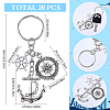 SUNNYCLUE 20Pcs Alloy Keychain KEYC-SC0001-15D-2