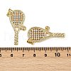Brass Micro Pave Cubic Zirconia Pendants KK-S526-10G-C-3