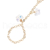 Electroplate Glass Butterfly Charms Finger Ring Bracelet for Women BJEW-JB11770-5