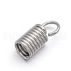 Tarnish Resistant 304 Stainless Steel Coil Cord Ends X-STAS-N071-03-1