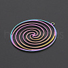 Ion Plating(IP) 201 Stainless Steel Pendants STAS-R111-JA535-2