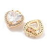 Brass Micro Pave Cubic Zirconia Charm KK-E090-05G-2