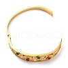 Dyed Natural Jade & Agate Half Round Hinged Bangle BJEW-D055-02G-3