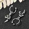 Snake 316 Surgical Stainless Steel Dangle Half Hoop Earrings for Women EJEW-G416-50AS-3