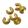 Brass Crimp Beads Covers X-KK-G016-G-1
