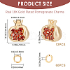 CREATCABIN 12Pcs Brass Micro Pave Chocolate Cubic Zirconia Charms KK-CN0003-22-2