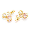 Brass Micro Pave Cubic Zirconia Charms KK-N254-227G-2