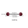 Alloy Red Resin Nipple Nail Rings WG88B60-07-1