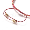 Adjustable Natural Gemstone Braided Bead Bracelets BJEW-L669-C-4
