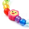 Transparent & Opaque Acrylic Beaded Bracelets for Kids BJEW-JB06504-6