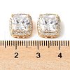 Brass Micro Pave Cubic Zirconia Beads KK-A253-20G-04-3