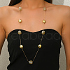 Cube Acrylic & Iron Flat Round Link Chain Long Necklaces for Women SF2895-2-3