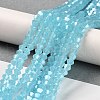 Imitation Jade Electroplate Glass Beads Strands EGLA-F029-J4mm-A03-4