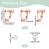 SOFPLATE 24Pcs Brass Screw On Clip-on Earring Findings KK-SP0001-20RG-2