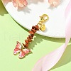 Alloy Enamel Butterfly Pendant Decoration HJEW-JM01555-05-2