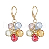 Glass Seed Beads Flower Leverback Earrings EJEW-MZ00427-02-2