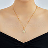 French Romantic Brass Pave Clear Cubic Zirconia & Plastic Pearl Hollow Heart Pendant Necklaces MZ4402-2-1