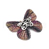 Butterfly Alloy Polyester Brooches for Backpack Clothes JEWB-M070-04PG-03-2