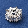 Brass Micro Pave Clear Cubic Zirconia Beads KK-D378-24S-02-2