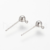 Brass Stud Earring Findings KK-T014-66P-2