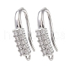 Brass Micro Pave Cubic Zirconia Earring Hooks KK-U008-14P-1