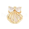 Brass Micro Pave Cubic Zirconia Pendants ZIRC-P122-05A-G01-1