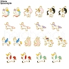 30Pcs 10 Styles Alloy Enamel Pendants ENAM-YW0004-11-2