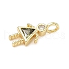 Brass Micro Pave Cubic Zirconia Pendants ZIRC-I356-17G-B12-2