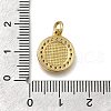 Brass Micro Pave Clear Cubic Zirconia Pendants ZIRC-I070-068G-3