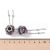Handmade Flower Polymer Clay Rhinestone Tassel Dangle Beads CLAY-H003-02P-02-3