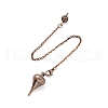 Brass Cable Chain Pointed Dowsing Pendulums HJEW-D004-03R-2