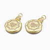 Brass Micro Pave Cubic Zirconia Pendants ZIRC-N039-148A-NF-3