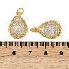 Brass Micro Pave Cubic Zirconia Pendants KK-S526-02G-3