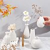  Mother's Day 6Pcs 6 Style Mini Ceramic Floral Vases for Home Decor BOTT-NB0001-05-3