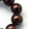 Baking Painted Pearlized Glass Pearl Round Bead Strands HY-Q003-4mm-40-3