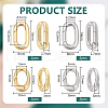 BENECREAT 8Pcs 4 Styles Brass Spring Gate Rings KK-BC0013-66-2