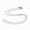 304 Stainless Steel Box Chain Necklaces NJEW-F248-05A-P-1