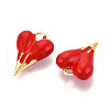 Brass Enamel Pendants KK-N257-75G-2
