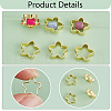   120Pcs Rack Plating Brass Bead Frames KK-PH0010-78G-4