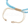 Adjustable Natural Cowrie Shell Beaded Braided Anklets AJEW-AN00686-01-4