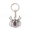 Spider Natural Amethyst Pendant Keychain KEYC-C015-01B-3