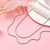 Tarnish Resistant Twisted Stainless Steel Rope Chain Necklace Making X-NJEW-507L-10-4