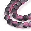 Crackle Glass Beads Strands GLAA-N009-10mm-09-3