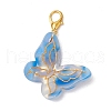 4Pcs 4 Colors Butterfly Cellulose Acetate(Resin) Pendant Decoration HJEW-JM03046-4