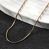 0.9MM 304 Stainless Steel Snake Chain Necklaces for Women Men STAS-V011-04A-G-2