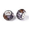Transparent Resin Rondelle European Beads RESI-N044-01L-3